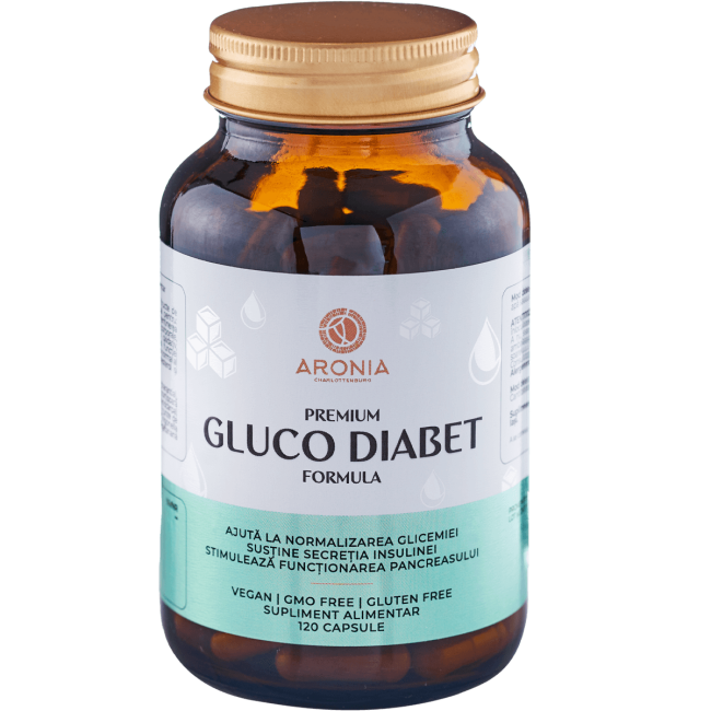 Premium Gluco-Diabet Formula — 120 Capsule Pentru Diabetici