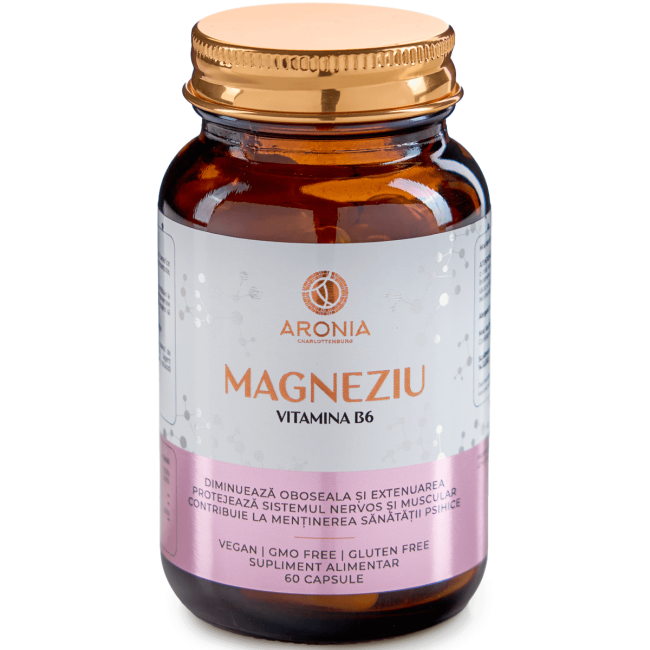 Magneziu 375mg cu Vitamina B6 - 60 capsule