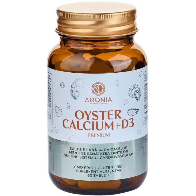 Premium Oyster Calcium + D3 - 60 tablete cu Calciu natural și Vitamina D3