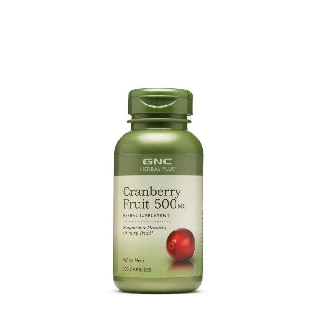 Gnc Herbal Plus Cranberry Fruit 500 Mg, Extract Din Fruct De Merisor, 100 Cps