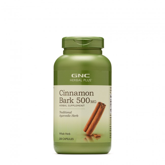 Gnc Herbal Plus Cinnamon Bark 500 Mg, Scortisoara, 200 Capsule