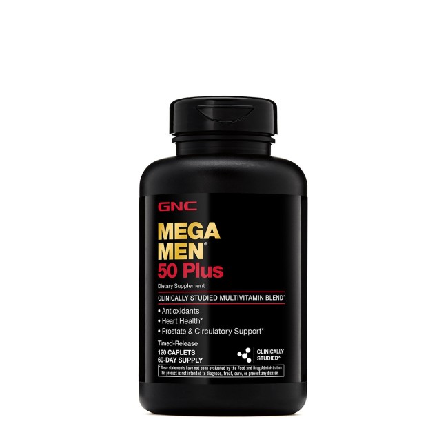 Gnc Mega Men 50 Plus, Complex De Multivitamine Pentru Barbati 50 Plus, 120 Tb