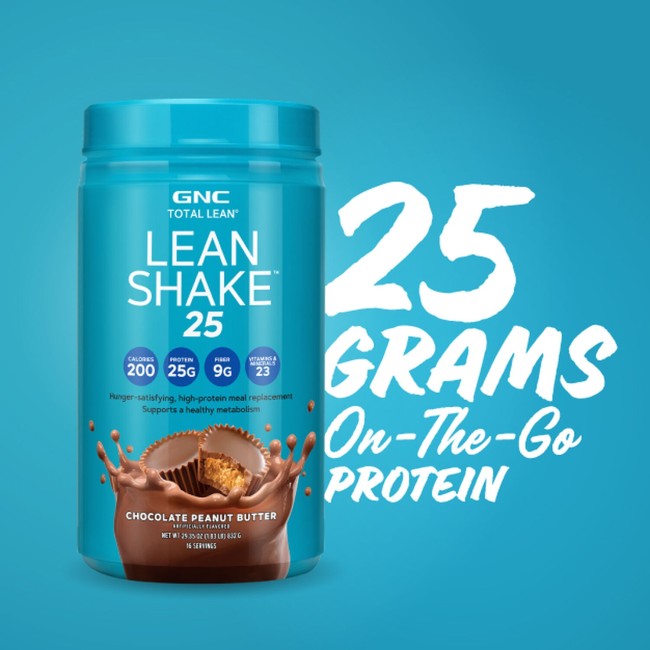 Gnc Total Lean Lean Shake 25, Shake Proteic, Cu Aroma De Ciocolata Si Unt De Arahide , 832 G