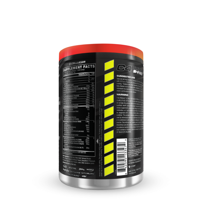 Cellucor C4 Ultimate Shred Pre-workout, Formula Avansata Pentru Definire Cu Aroma De Limonada Cu Cirese, 402 G