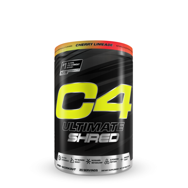 Cellucor C4 Ultimate Shred Pre-workout, Formula Avansata Pentru Definire Cu Aroma De Limonada Cu Cirese, 402 G