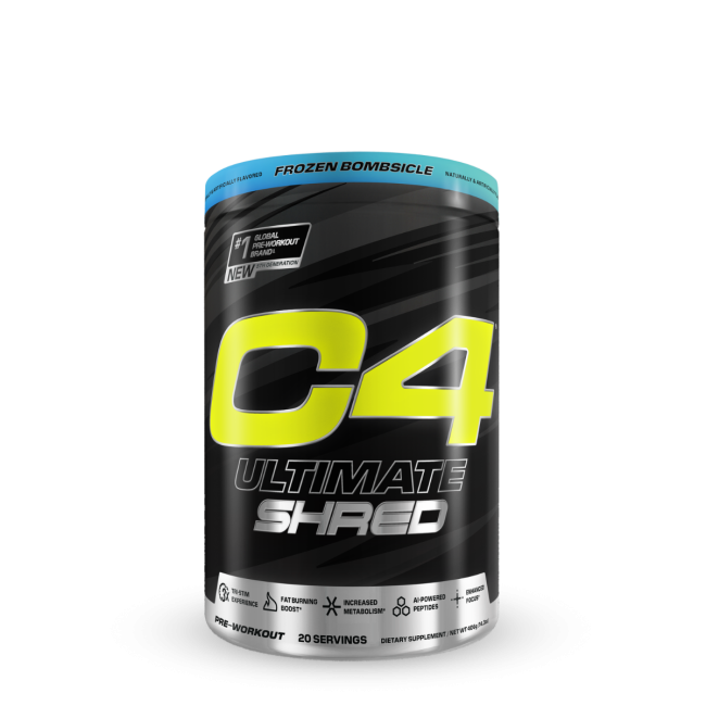 Cellucor C4 Ultimate Shred Pre-workout, Formula Avansata Pentru Definire Cu Aroma De Frozen Bombsicle, 406 G