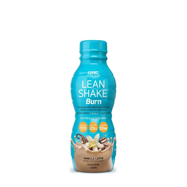 Gnc Total Lean Lean Shake Burn, Bautura Proteica Energizanta Cu Aroma De Vanilla Latte, 414 Ml