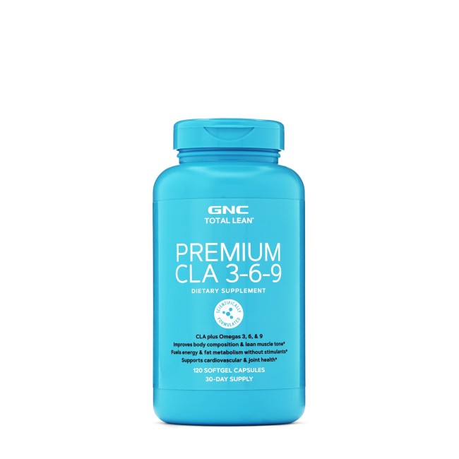 Gnc Total Lean Premium Cla 3-6-9, Acid Linoleic Conjugat Si Omega 3-6-9, 120 Cps