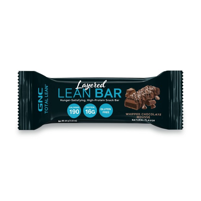 Gnc Total Lean Layered Lean Bar, Baton Proteic, Cu Aroma De Mousse De Ciocolata, 44g