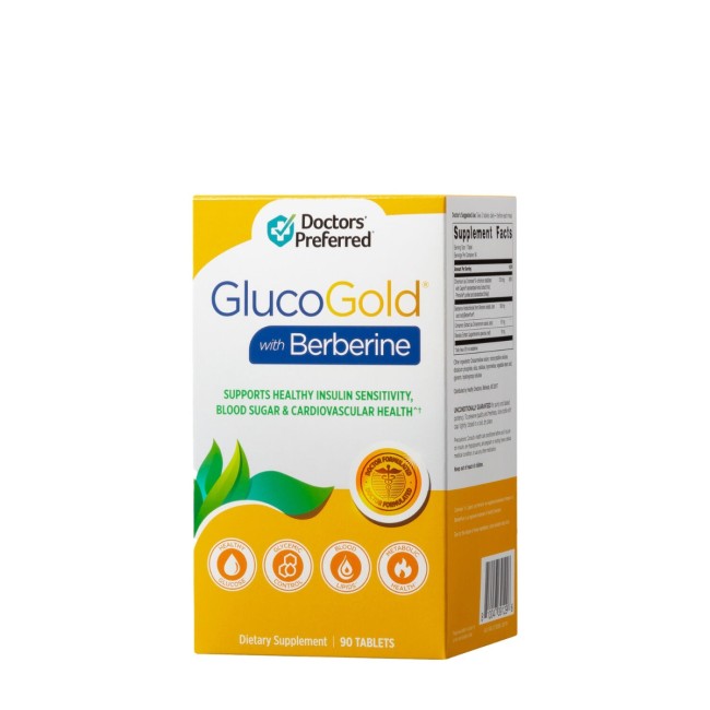 Doctor’s Preferred Glucogold With Berberine, Formula Avansata Pentru Reducerea Glicemiei Cu Berberina, 90 Tb