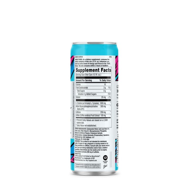 Gnc Beyond Raw Lit Charged, Enegizant Cu Aroma De Snow Cone, 355 Ml