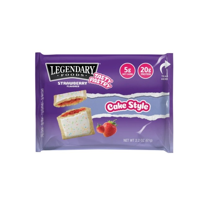 Legendary Foods Tasty Pastry Cake Style, Prajitura Proteica Cu Aroma De Capsuni, 61 G