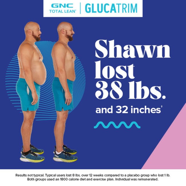 Gnc Total Lean Glucatrim Proven Weight Loss + Blood Glucose Support, Formula Avansata Pentru Slabit, 120 Cps