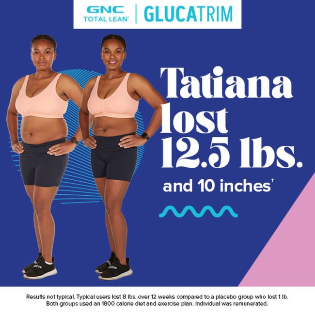 Gnc Total Lean Glucatrim Proven Weight Loss + Blood Glucose Support, Formula Avansata Pentru Slabit, 120 Cps