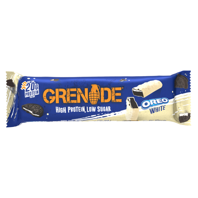 Grenade High Protein, Low Sugar Bar Oreo White, Baton Proteic Cu Aroma De Biscuiti Oreo White, 60 G