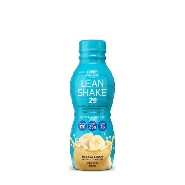 Gnc Total Lean Lean Shake 25, Shake Proteic Rtd Cu Aroma De Banane, 414 Ml