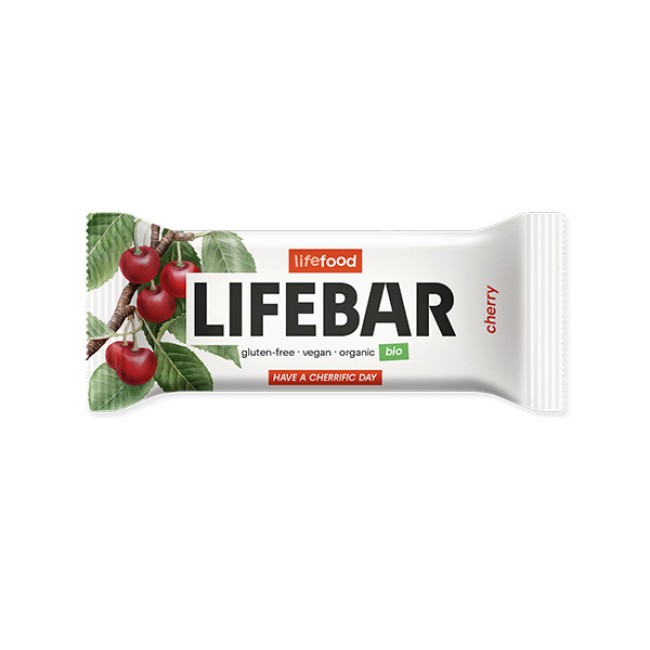 Lifebar baton cu cirese, raw, bio, 40g