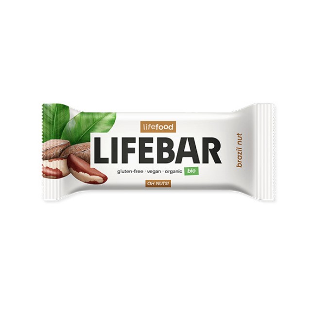 Lifebar baton cu nuci braziliene, bio, 40g