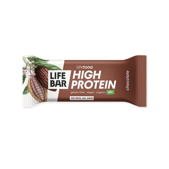 Lifebar baton cu proteine si ciocolata, bio, 40g