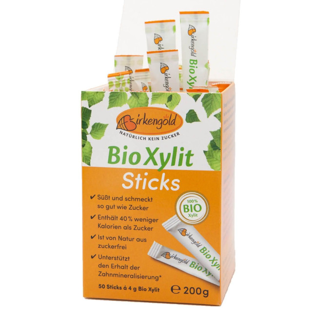 Xylitol pliculete bio, 50 x 4g, Birkengold