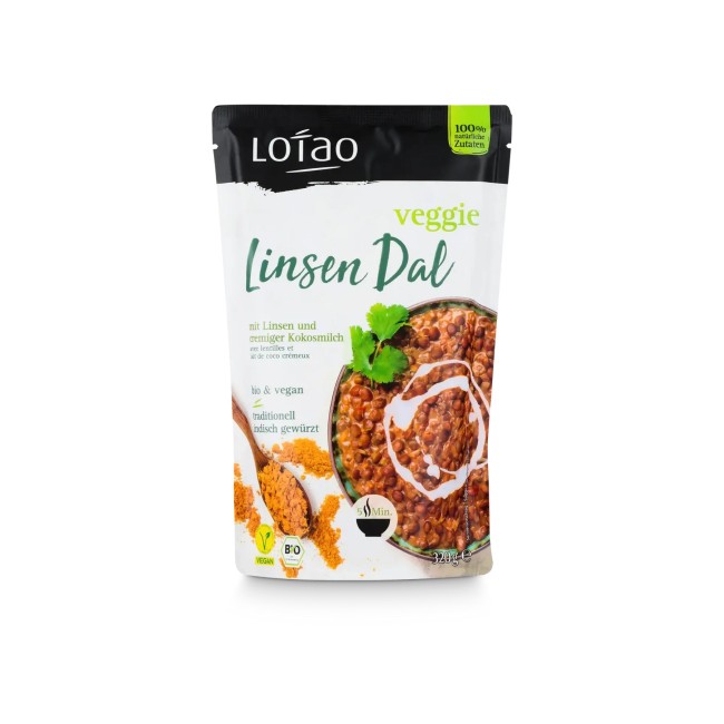 Dal vegan (mancare indiana) de linte, bio, 320g, Lotao