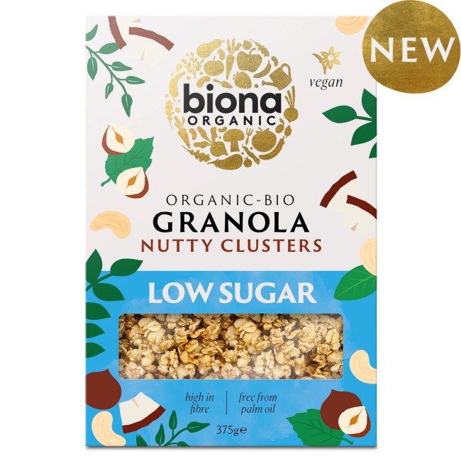 Granola cu nuci si continut scazut de zahar, bio, 375g, Biona