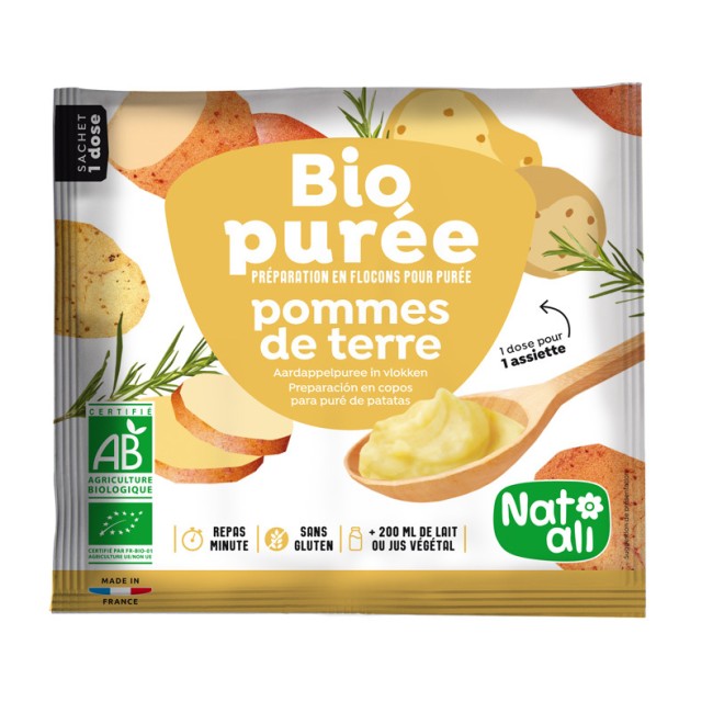 Piure instant de cartofi, bio, 30g, Nat-ali