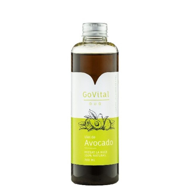 Ulei de Avocado, presat la rece, 200ml, Govital